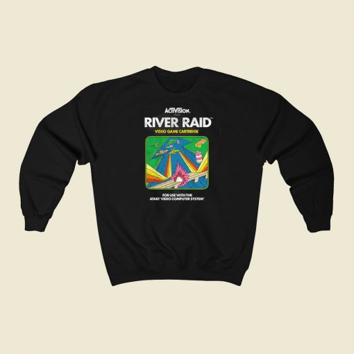 River Raid Vidiogame Catridge Sweatshirts Style