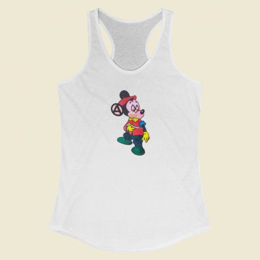 Mickey Mouse Shooting Dope Racerback Tank Top