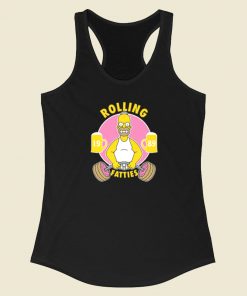 Simpson Homer Rolling Fatties Racerback Tank Top