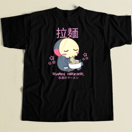 Skeleton Death Eating Ramen T Shirt Style