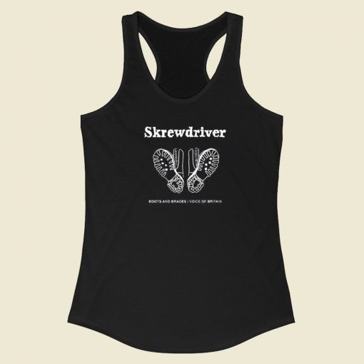 Skrewdriver Boots And Braces Racerback Tank Top