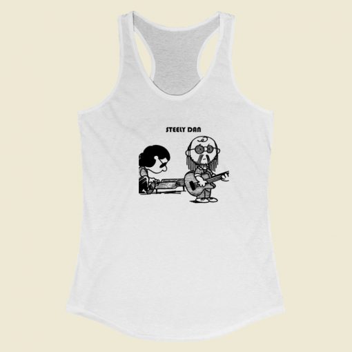 Steely Dan Peanuts Cartoon Racerback Tank Top