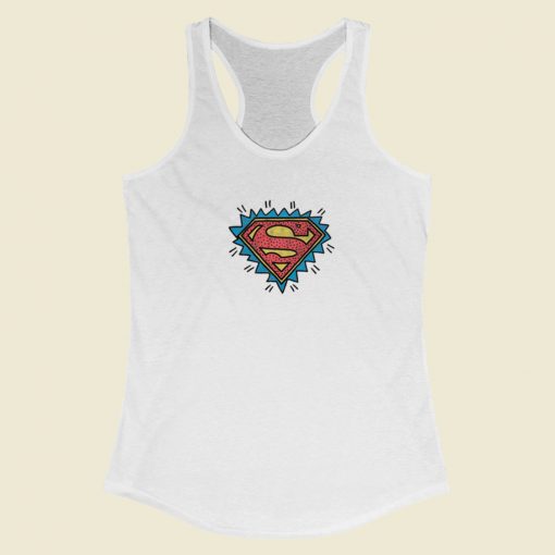 Superman Keith Haring Racerback Tank Top