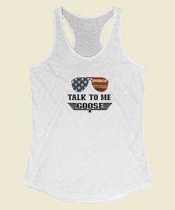 Talk To Me Goose Top Gun Racerback Tank Top