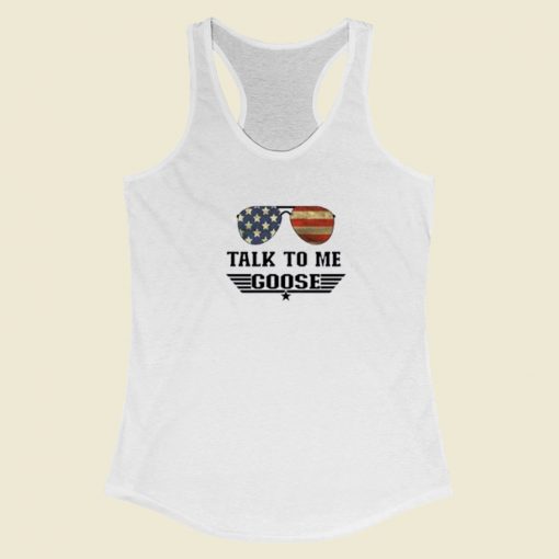 Talk To Me Goose Top Gun Racerback Tank Top