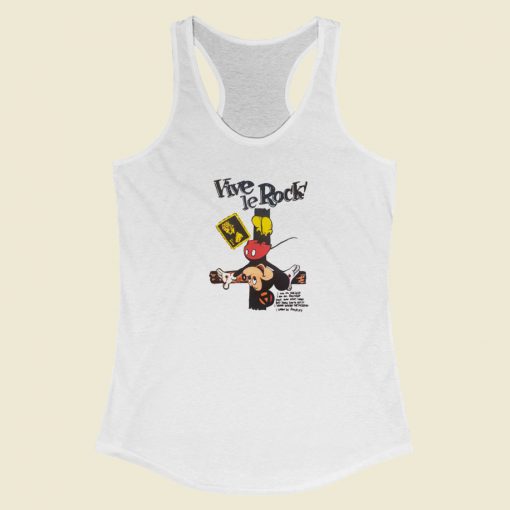 Vive Le Rock Crucified Mickey Racerback Tank Top