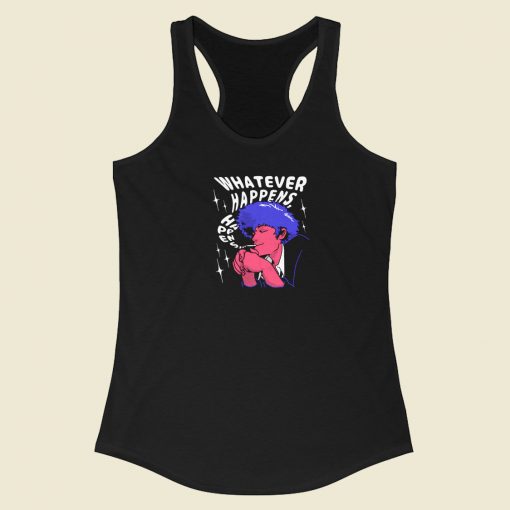 Whatever Happens Graphic Racerback Tank Top