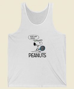 Aced Him Again Peanuts Snoopy Tank Top