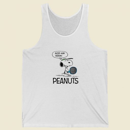 Aced Him Again Peanuts Snoopy Tank Top