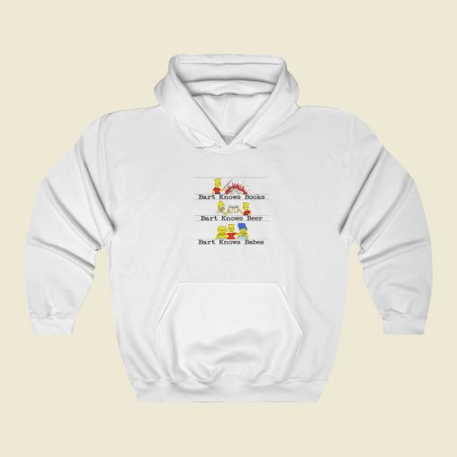 Bart Knows Books Beer Babes Hoodie Style