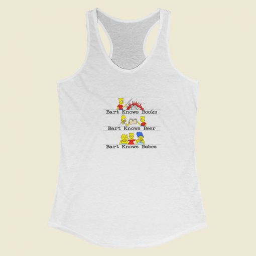 Bart Knows Books Beer Babes Racerback Tank Top