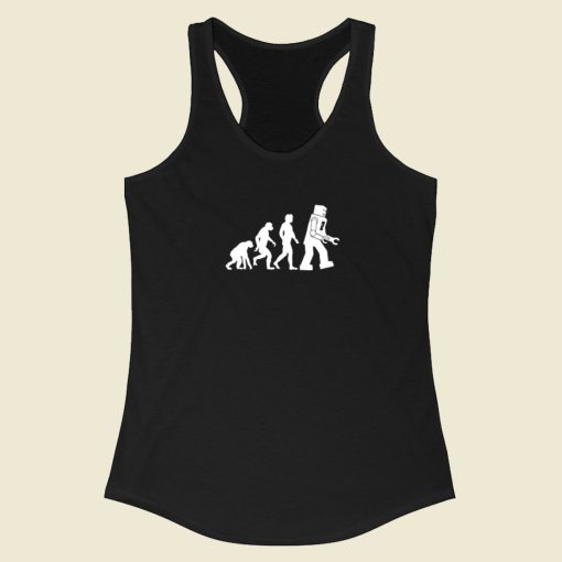 Big Bang Theory Robot Evolution Racerback Tank Top