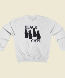 Black Four Cats Sweatshirts Style