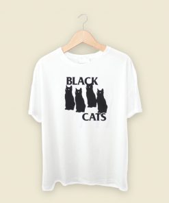 Black Four Cats T Shirt Style