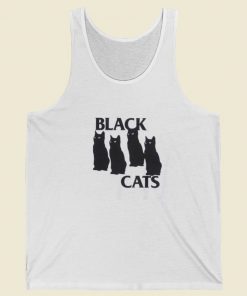 Black Four Cats Tank Top