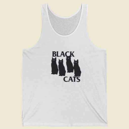 Black Four Cats Tank Top