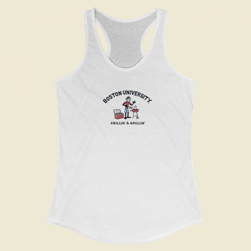 Boston Chillin And Grillin Racerback Tank Top