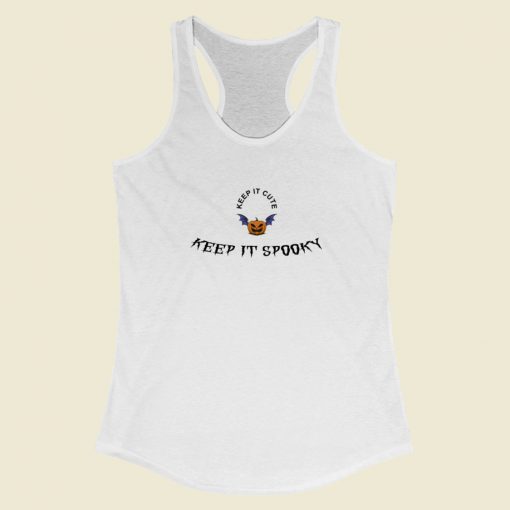 Keep It Cute Keep It Spooky Racerback Tank Top