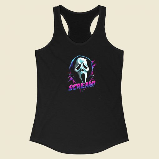 Scream Mask Ghostface Racerback Tank Top