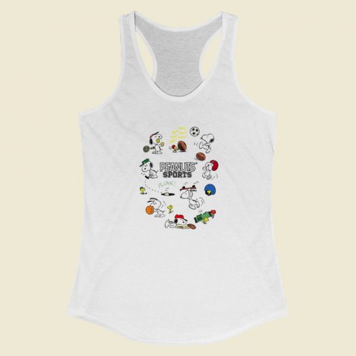 Snoopy Peanuts Sports Racerback Tank Top