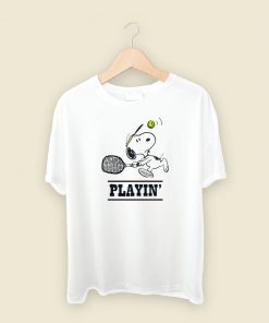 Snoopy Playing Tennis T Shirt Style