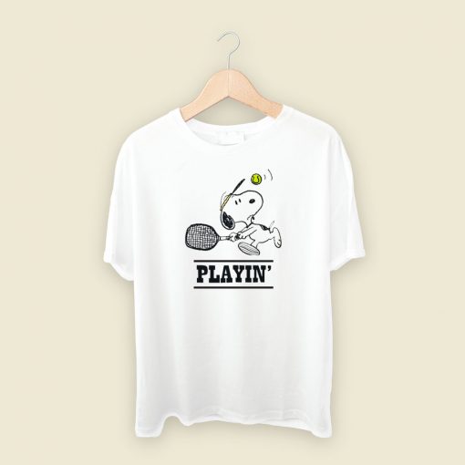 Snoopy Playing Tennis T Shirt Style