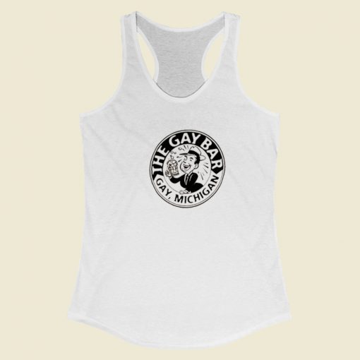 The Gay Bar Gay Michigan Racerback Tank Top