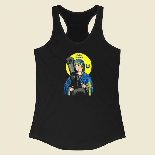 Ukraine Saint Javelin Racerback Tank TopUkraine Saint Javelin Racerback Tank Top