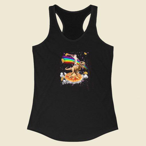 Galaxy Laser Eye Cat Racerback Tank Top