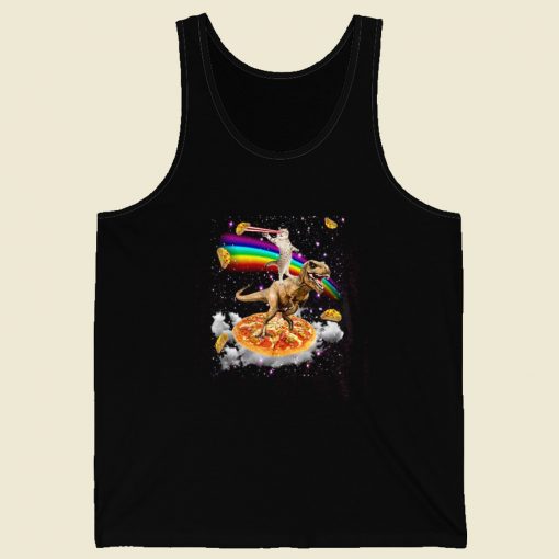 Galaxy Laser Eye Cat Tank Top