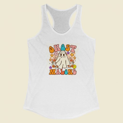 Retro Ghost Malone Racerback Tank Top