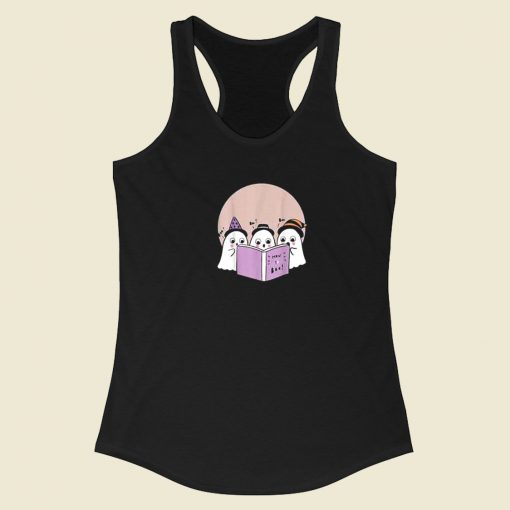 Teacher Halloween Ghost Racerback Tank Top