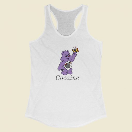 Cocaine Care Bear Racerback Tank Top