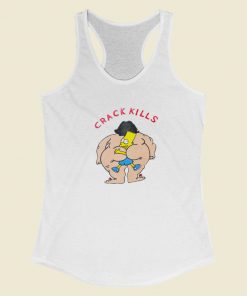 Crack Kills Bart Simpson Racerback Tank Top