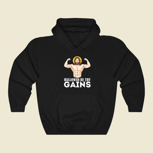 Hallowed Be Thy Gains Hoodie Style