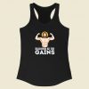 Hallowed Be Thy Gains Racerback Tank Top