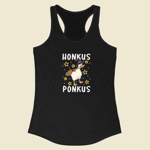 Honkus Ponkus Funny Racerback Tank Top