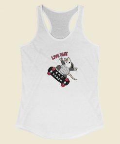 Live Fast Eat Trash Possum Racerback Tank Top